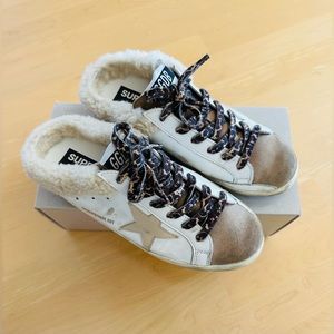 Golden Goose Superstar Shearling Sabot size 38